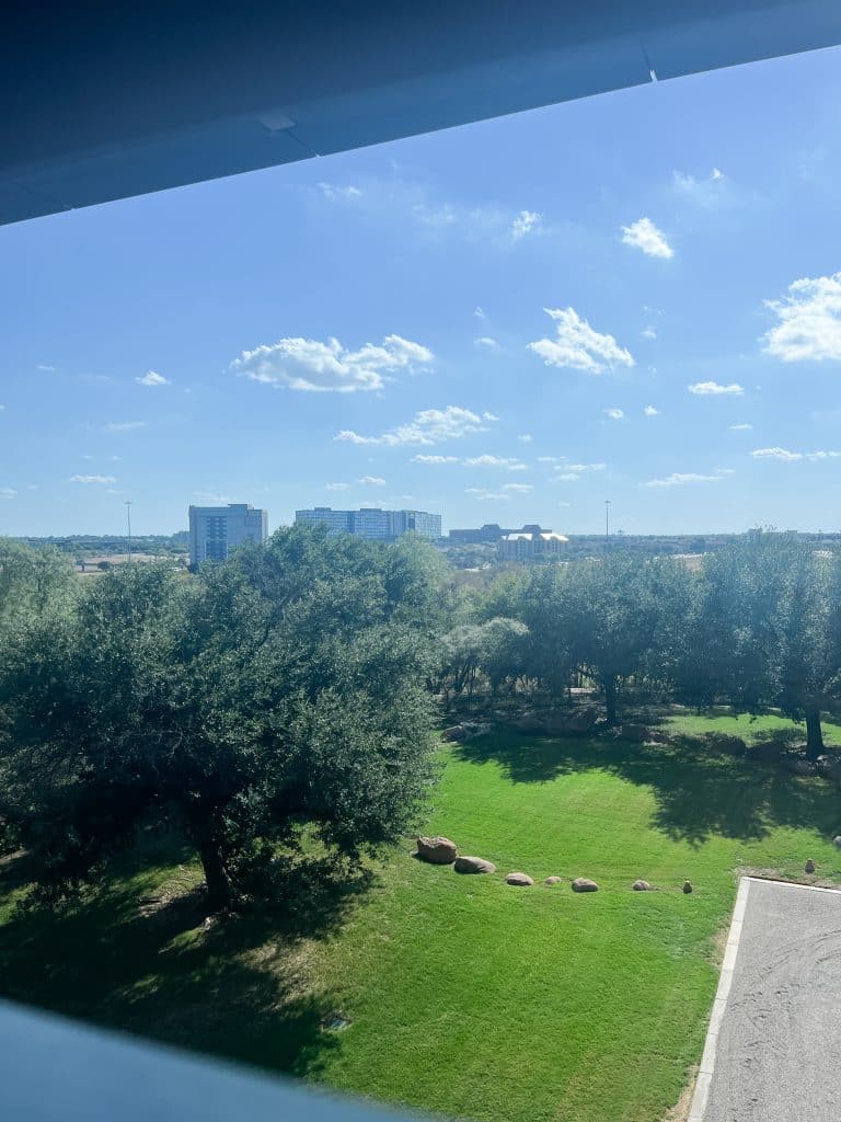 View from an executive suite at 5959 Las Colinas Blvd.